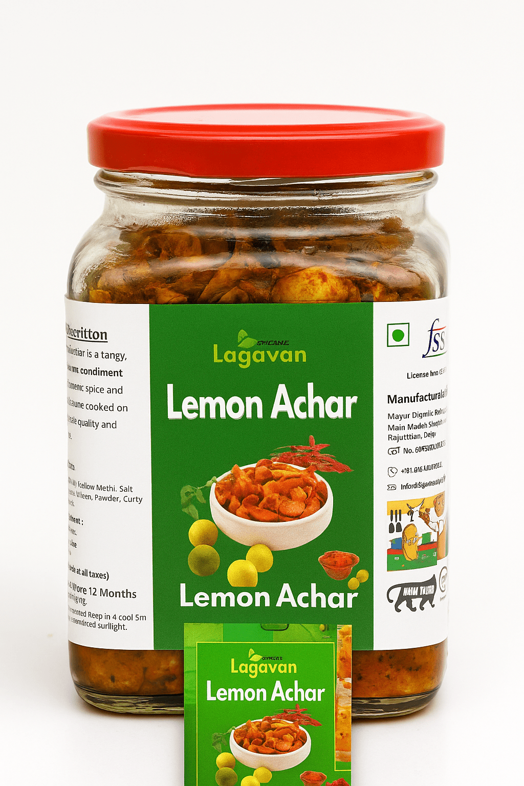 Lemon (Nimbu) Achar 750g - Lagavan