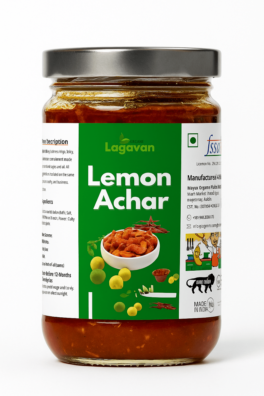 Lemon (Nimbu) Achar 750g - Lagavan
