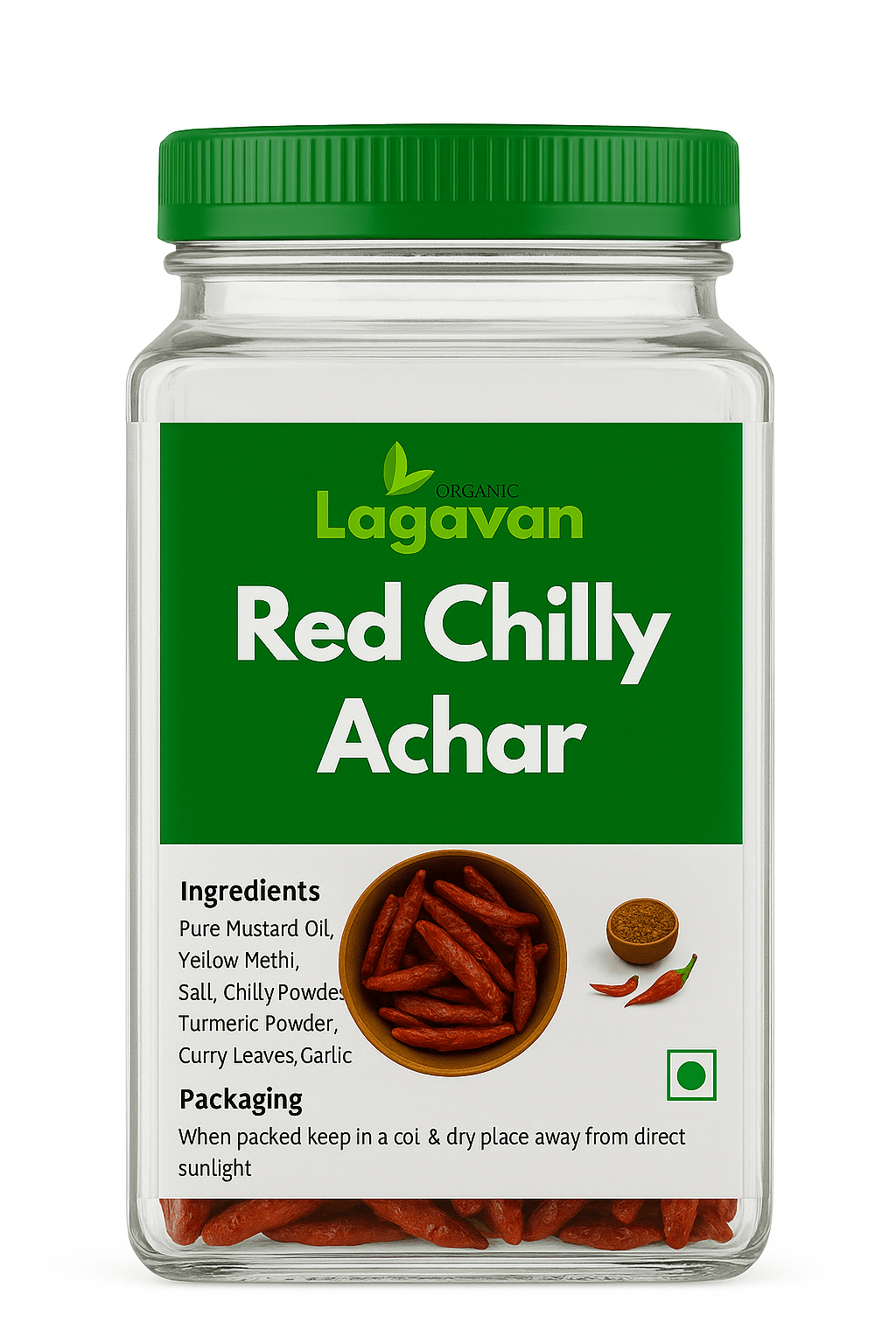 Red Chilly Achar 750g - Lagavan
