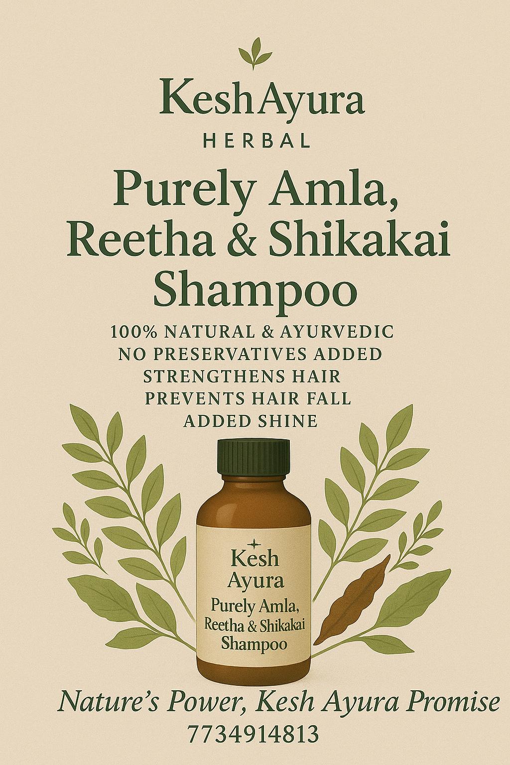 Kesh Ayura Herbal Nourishing Shampoo – Natural Hair Care with Ayurvedic Herbs - Lagavan